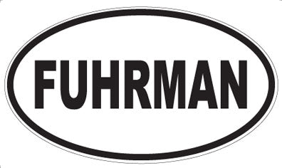 FUHRMAN - Oval Sticker