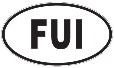 FUI - 3 Letter Initials Oval Sticker