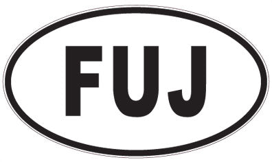FUJ - 3 Letter Initials Oval Magnet