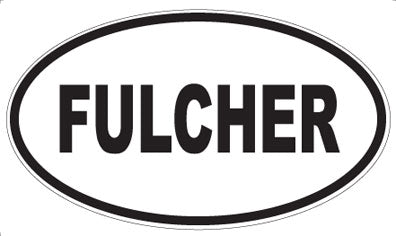 FULCHER - Oval Sticker