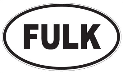 FULK - Oval Sticker
