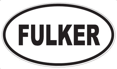 FULKER - Oval Sticker
