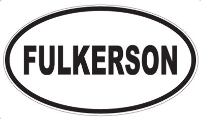 FULKERSON - Oval Magnet