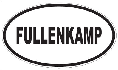 FULLENKAMP - Oval Sticker
