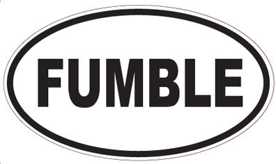 FUMBLE - Oval Sticker