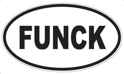 FUNCK - Oval Magnet