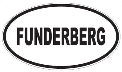 FUNDERBERG - Oval Magnet