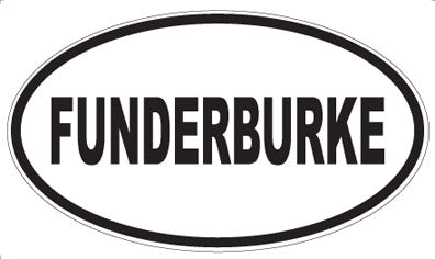 FUNDERBURKE - Oval Magnet