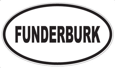 FUNDERBURK - Oval Magnet