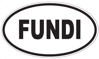 FUNDI - Oval Sticker