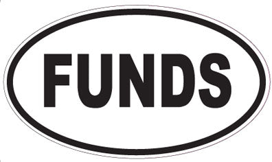FUNDS - Oval Sticker