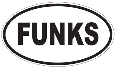 FUNKS - Oval Sticker
