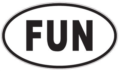 FUN - 3 Letter Initials Oval Magnet