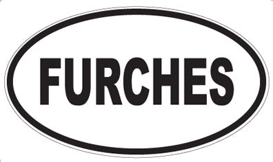 FURCHES - Oval Sticker