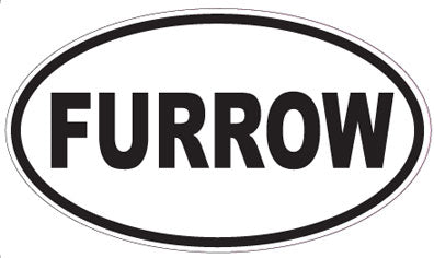 FURROW - Oval Sticker