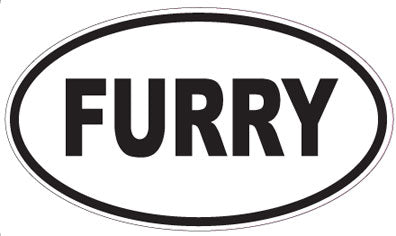 FURRY - Oval Magnet