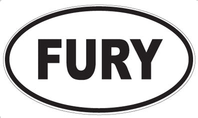 FURY - Oval Sticker