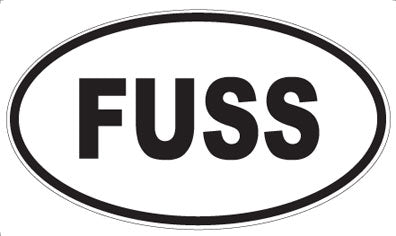 FUSS - Oval Sticker