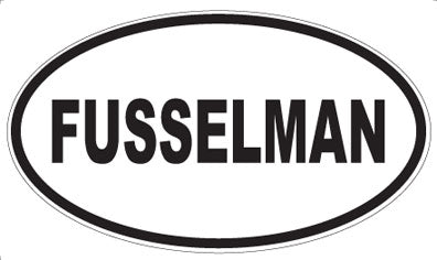 FUSSELMAN - Oval Magnet
