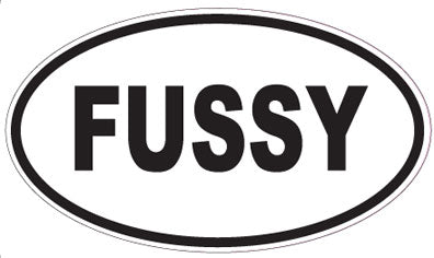 FUSSY - Oval Sticker