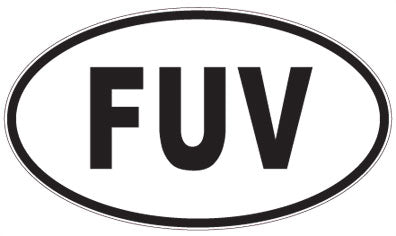 FUV - 3 Letter Initials Oval Magnet