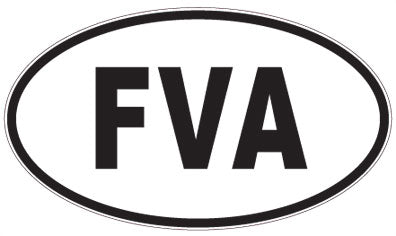 FVA - 3 Letter Initials Oval Magnet