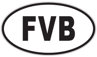 FVB - 3 Letter Initials Oval Magnet