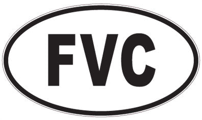FVC - 3 Letter Initials Oval Magnet