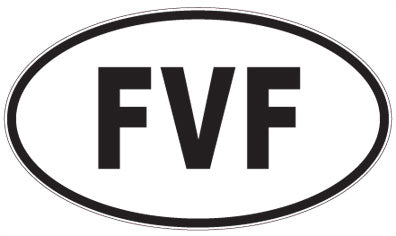 FVF - 3 Letter Initials Oval Magnet