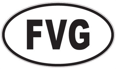 FVG - 3 Letter Initials Oval Sticker