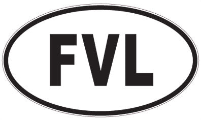 FVL - 3 Letter Initials Oval Sticker