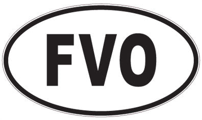 FVO - 3 Letter Initials Oval Sticker