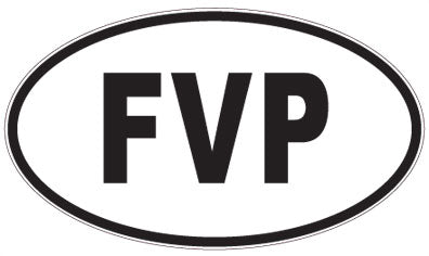 FVP - 3 Letter Initials Oval Magnet