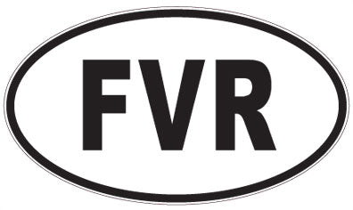 FVR - 3 Letter Initials Oval Magnet