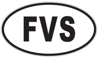 FVS - 3 Letter Initials Oval Magnet