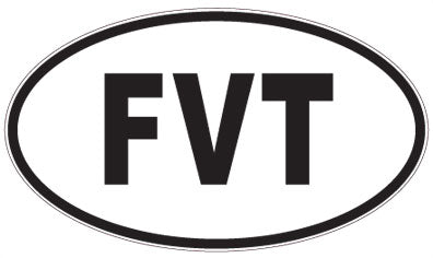 FVT - 3 Letter Initials Oval Sticker