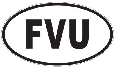 FVU - 3 Letter Initials Oval Magnet