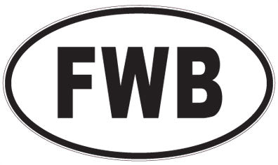 FWB - 3 Letter Initials Oval Sticker