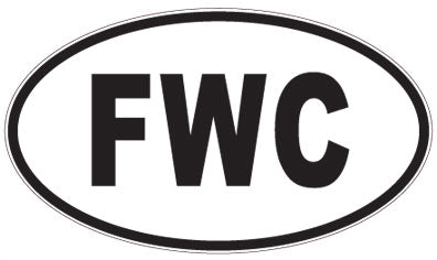 FWC - 3 Letter Initials Oval Magnet