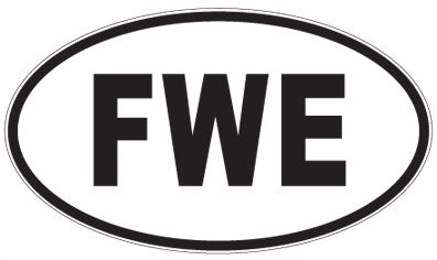 FWE - 3 Letter Initials Oval Magnet
