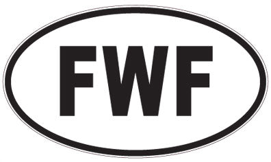 FWF - 3 Letter Initials Oval Magnet