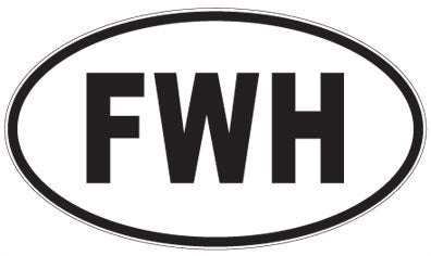 FWH - 3 Letter Initials Oval Magnet