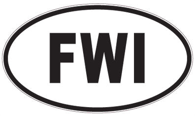 FWI - 3 Letter Initials Oval Magnet