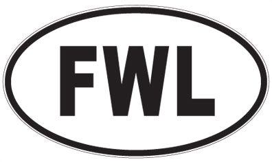 FWL - 3 Letter Initials Oval Magnet