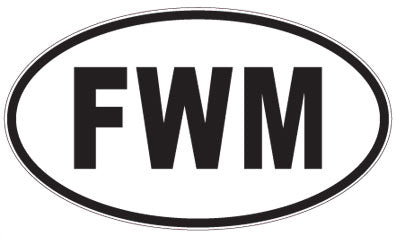 FWM - 3 Letter Initials Oval Magnet