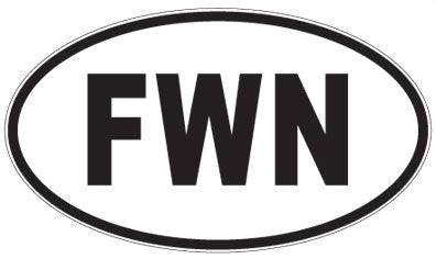 FWN - 3 Letter Initials Oval Magnet