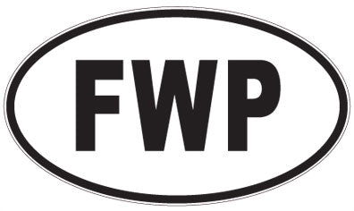 FWP - 3 Letter Initials Oval Magnet