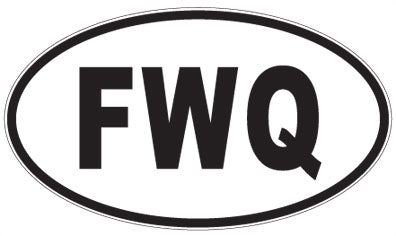 FWQ - 3 Letter Initials Oval Magnet