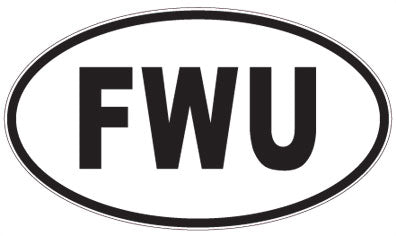 FWU - 3 Letter Initials Oval Magnet
