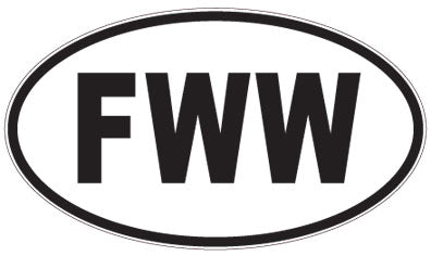 FWW - 3 Letter Initials Oval Magnet